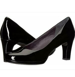 ROCKPORT BLACK LEATHER HEELS